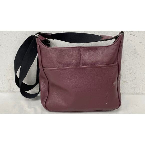 AIMEE KESTENBERG BURGANDY TRIBECCA LEATHER CROSSBODY SHOULDER BAG - Picture 6 of 14